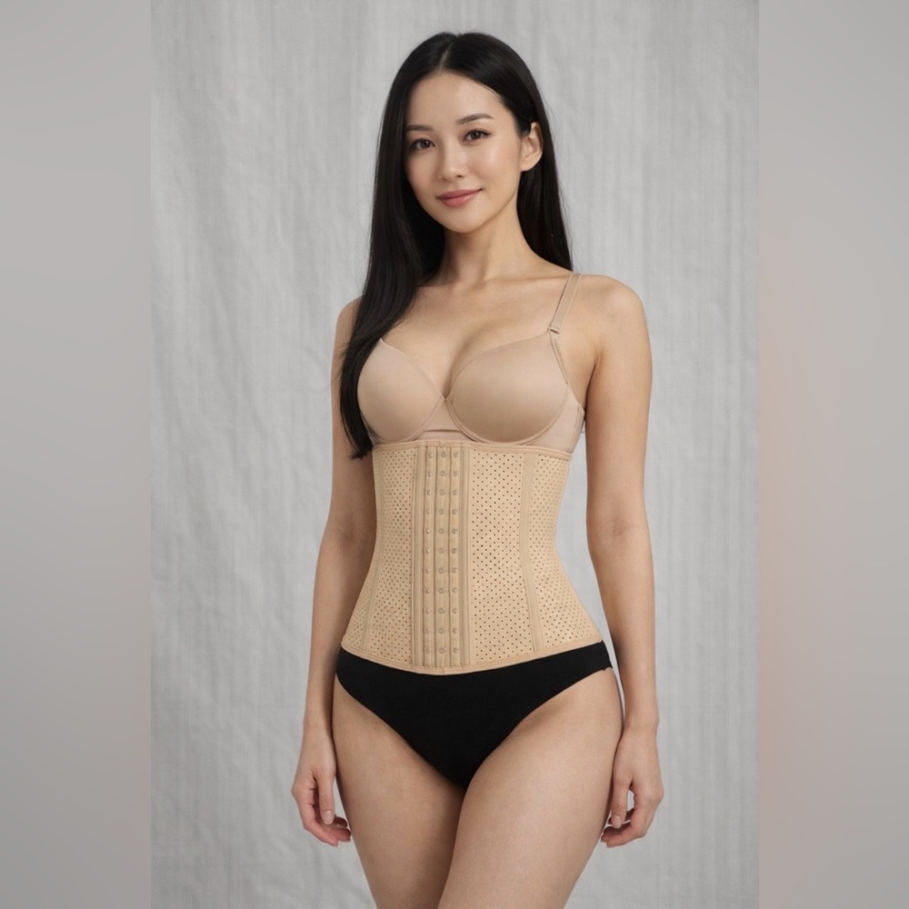 YIANNA XS Beige Latex Waist Trainer Corset Body Shaper New With Tags(B151)